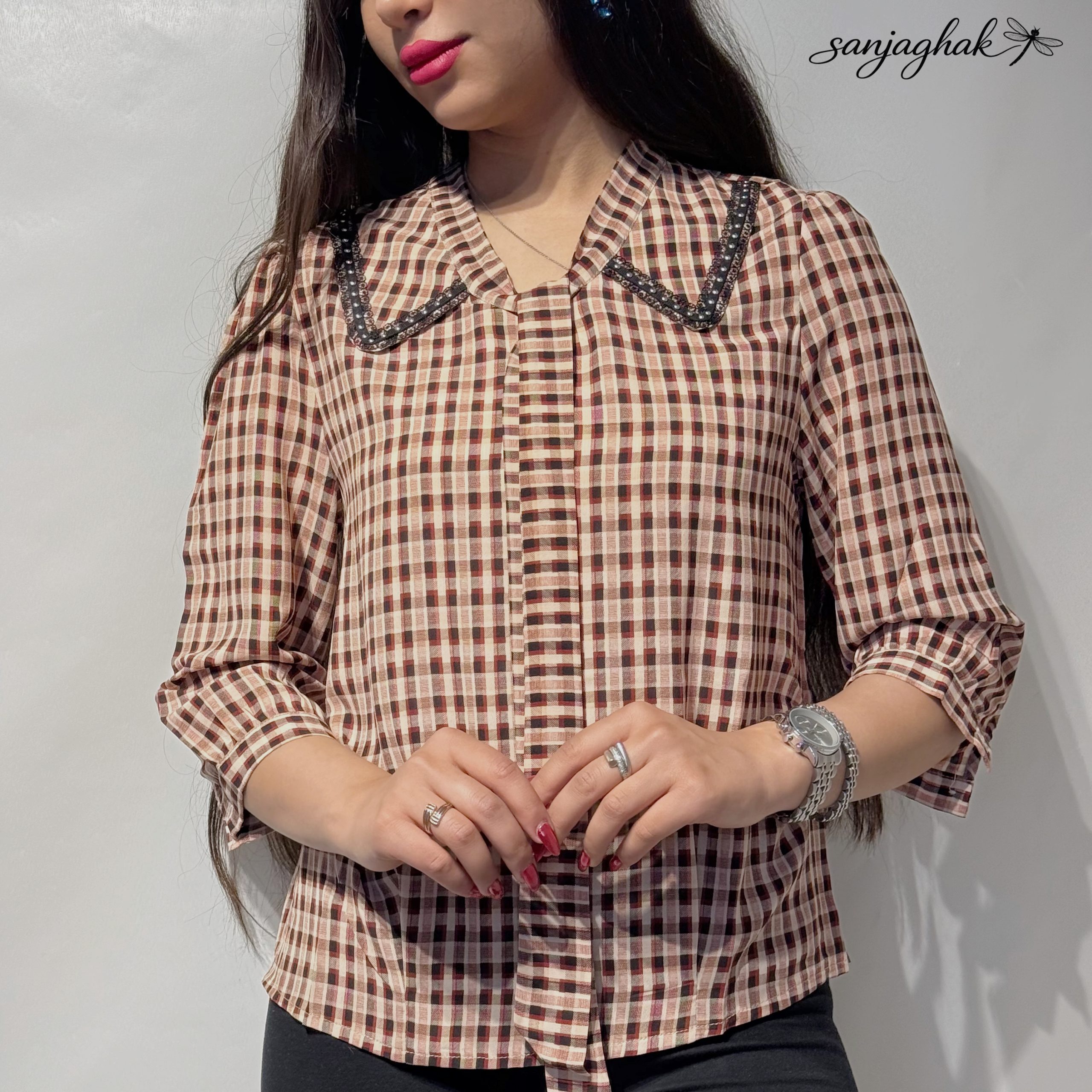 شومیز چهارخانه کد 332